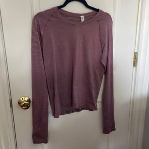 Lululemon swiftly stripe race length long sleeve